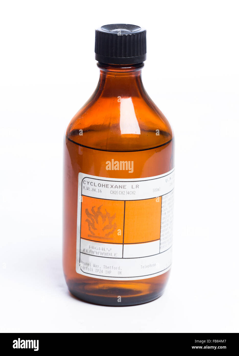 bottle of cyclohexane Stock Photo