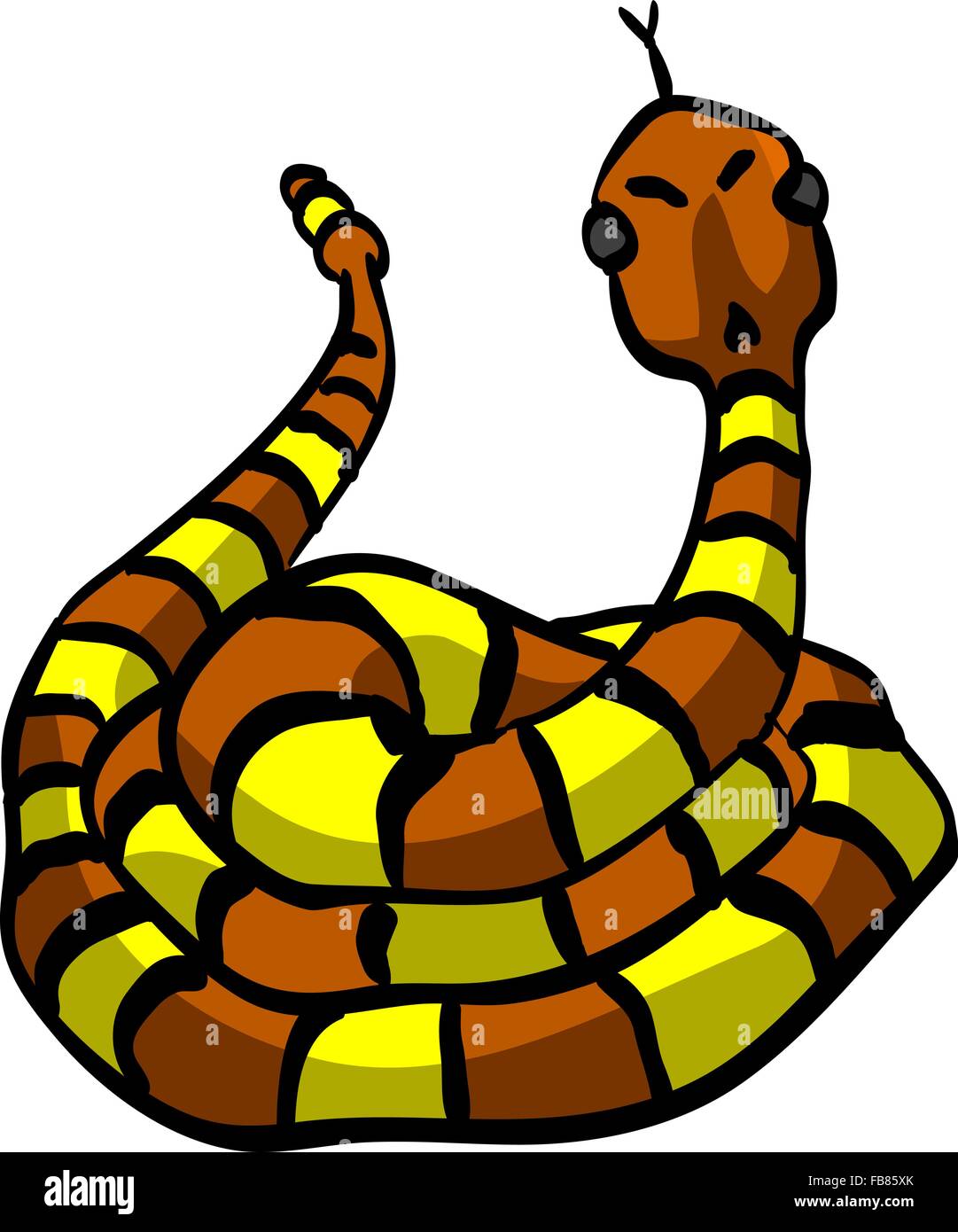 Illustration of a Cute Menacing Looking Snake Stock Vector Image & Art -  Alamy