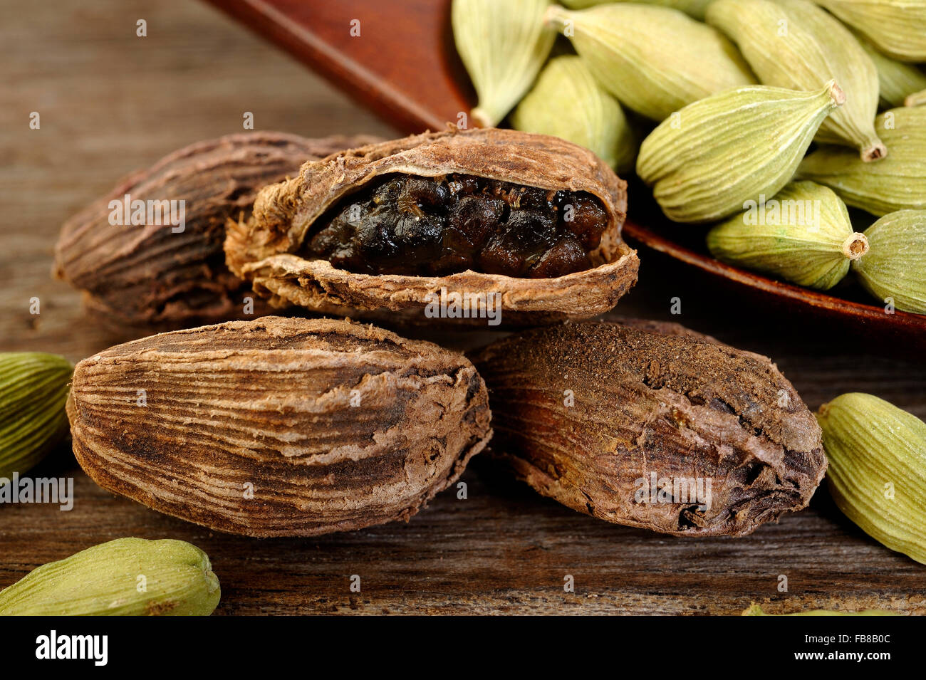 black and green cardamom Stock Photo Alamy