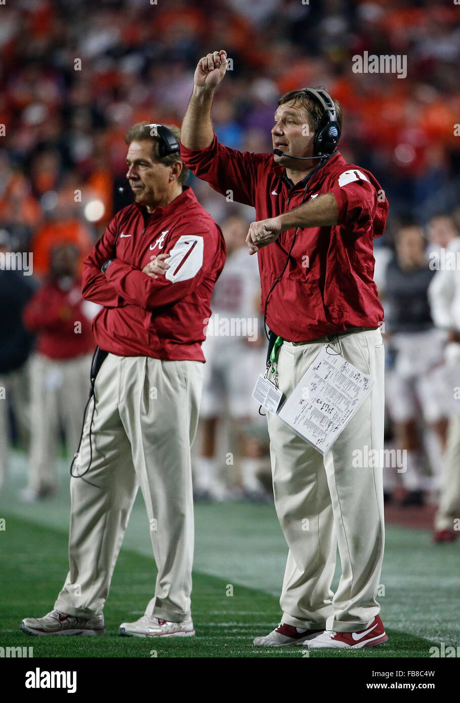 Glendale Az Usa 11th Jan 2016 Alabama Crimson Tide