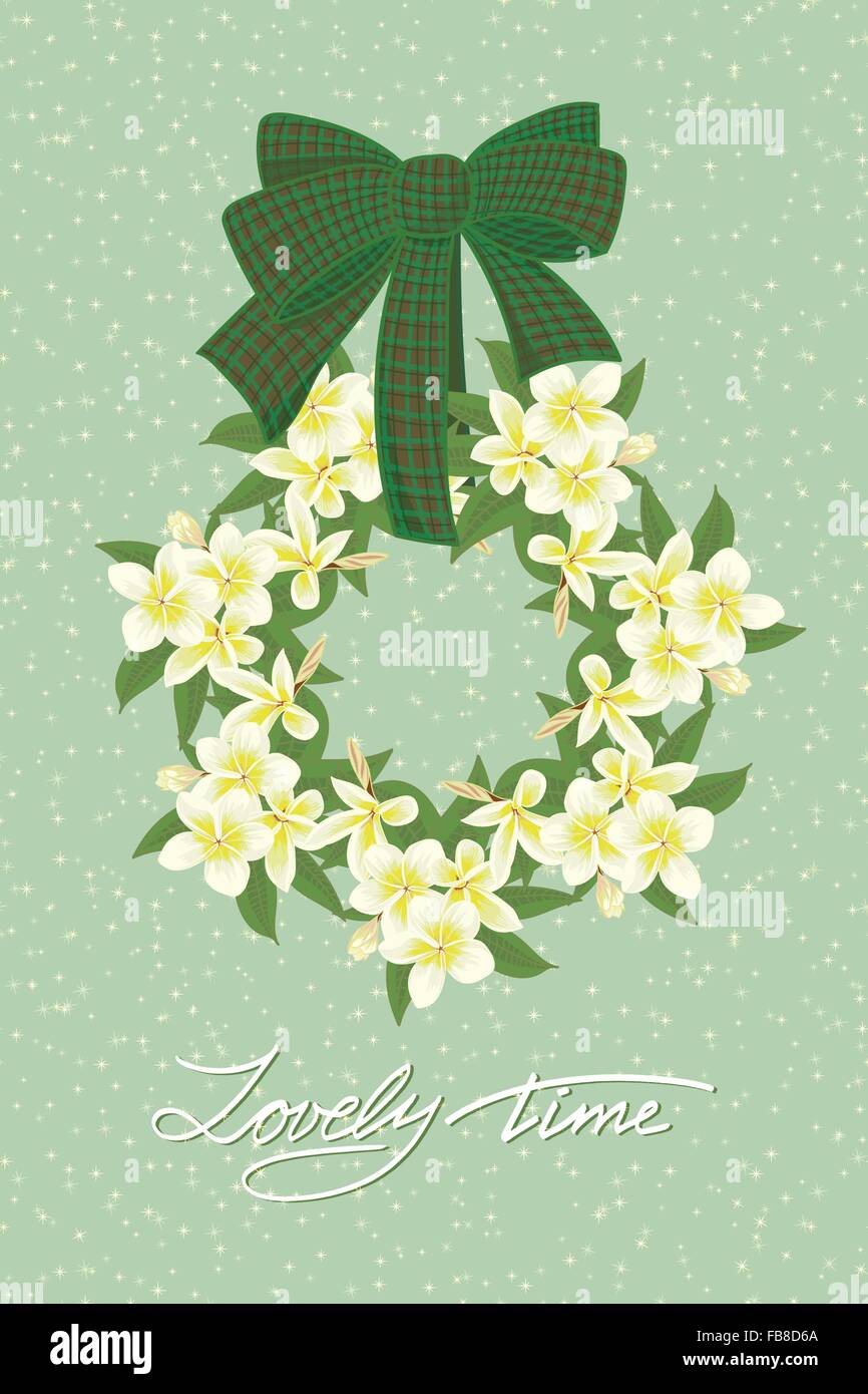 Greeting wedding card with flower wreath Stock Vector Image & Art - Alamy