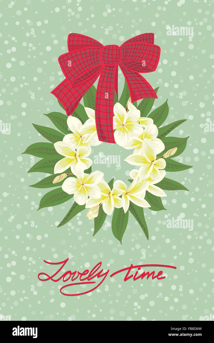 Greeting wedding card with flower wreath Stock Vector Image & Art - Alamy