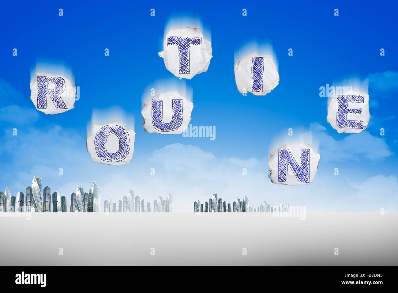 Background with word routine Stock Photo - Alamy