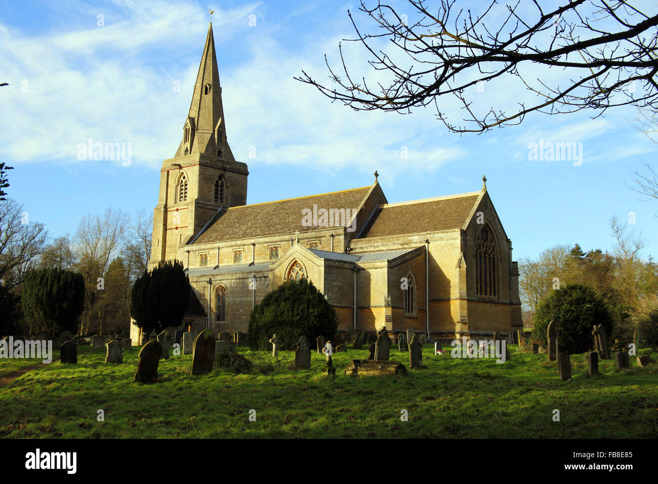 St Peter's Church, Deene, Northamptonshire Stock Photo