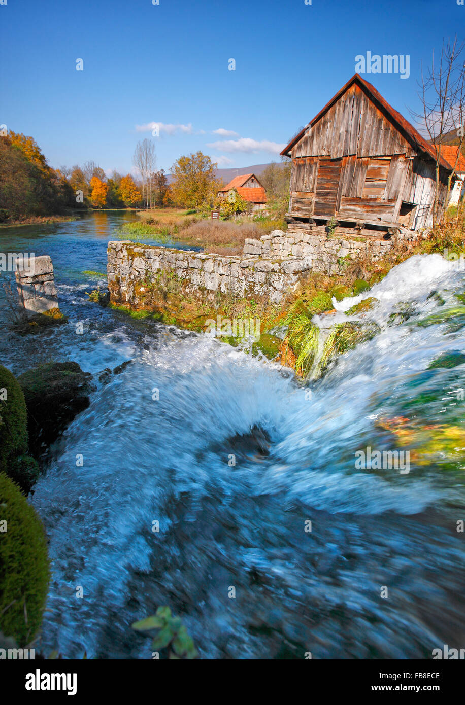 River Gacka landscape, Majerovo vrilo Stock Photo