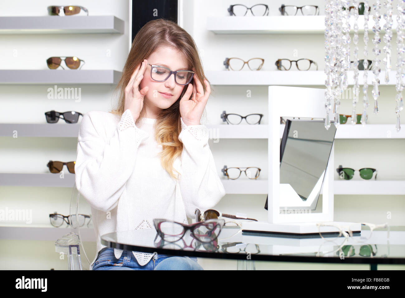 eyeglasses store Stock Photo