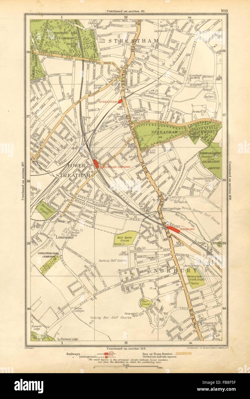 Tooting Bec Common Map Tooting Bec Common High Resolution Stock Photography And Images - Alamy