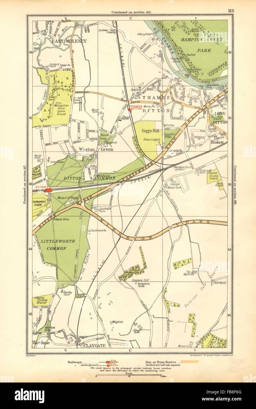 THAMES DITTON / LONG DITTON Esher, East Molesey, Claygate, Harelane