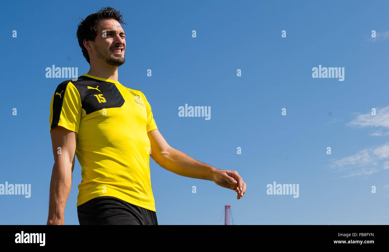 Dubai, United Arab Emirates. 09th Jan, 2016. Dortmund's Mats Hummels