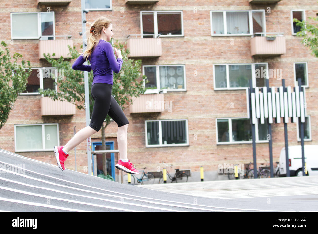 running in Copenhagen Stock Photo Alamy