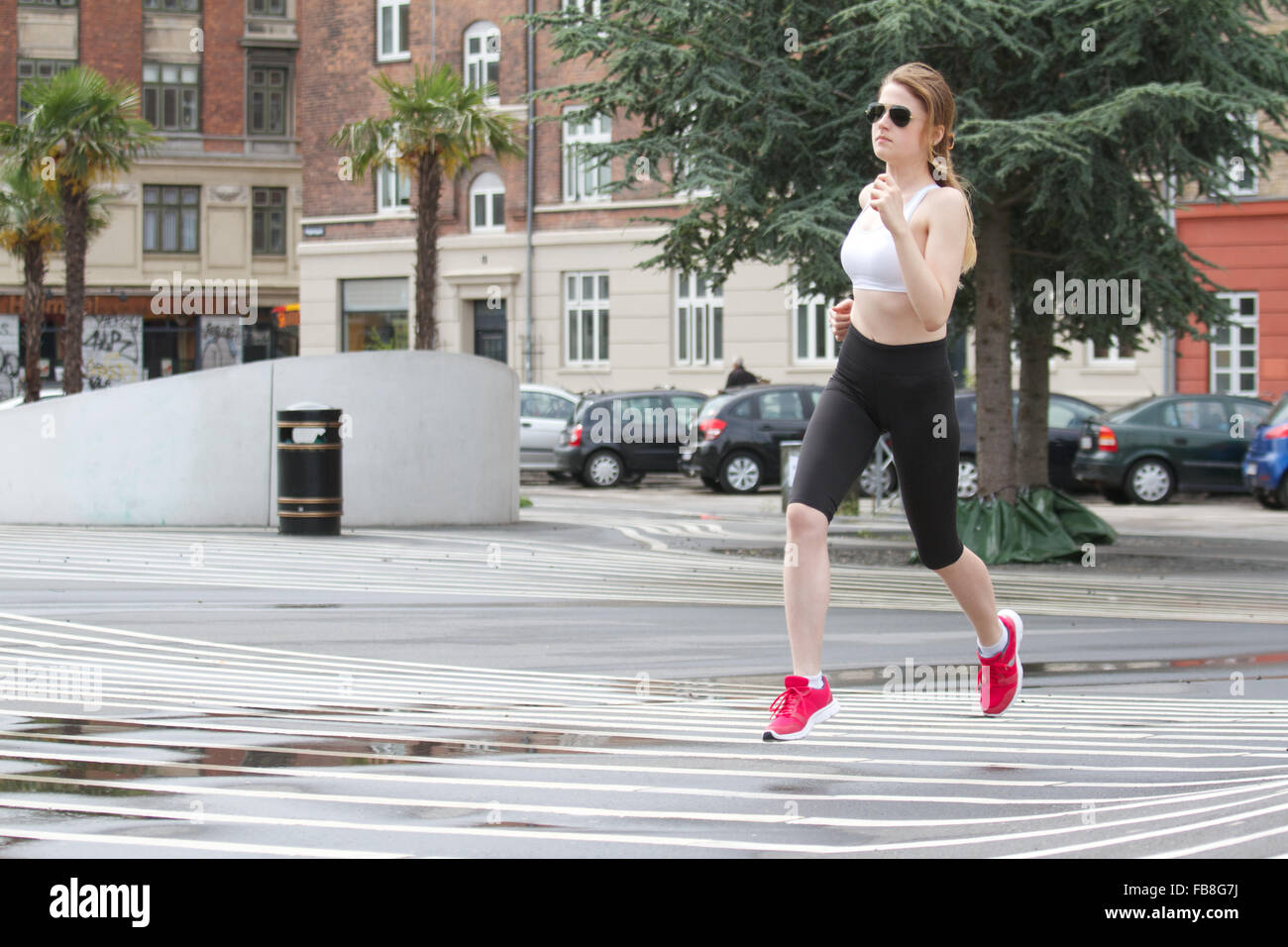 running in Copenhagen Stock Photo Alamy