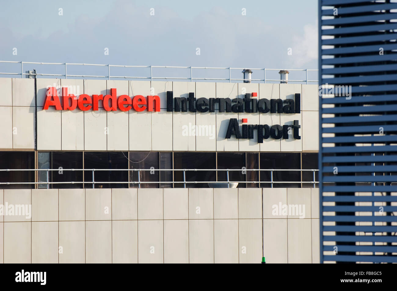 Aberdeen airport terminal building - Aberdeen, Scotland. Stock Photo