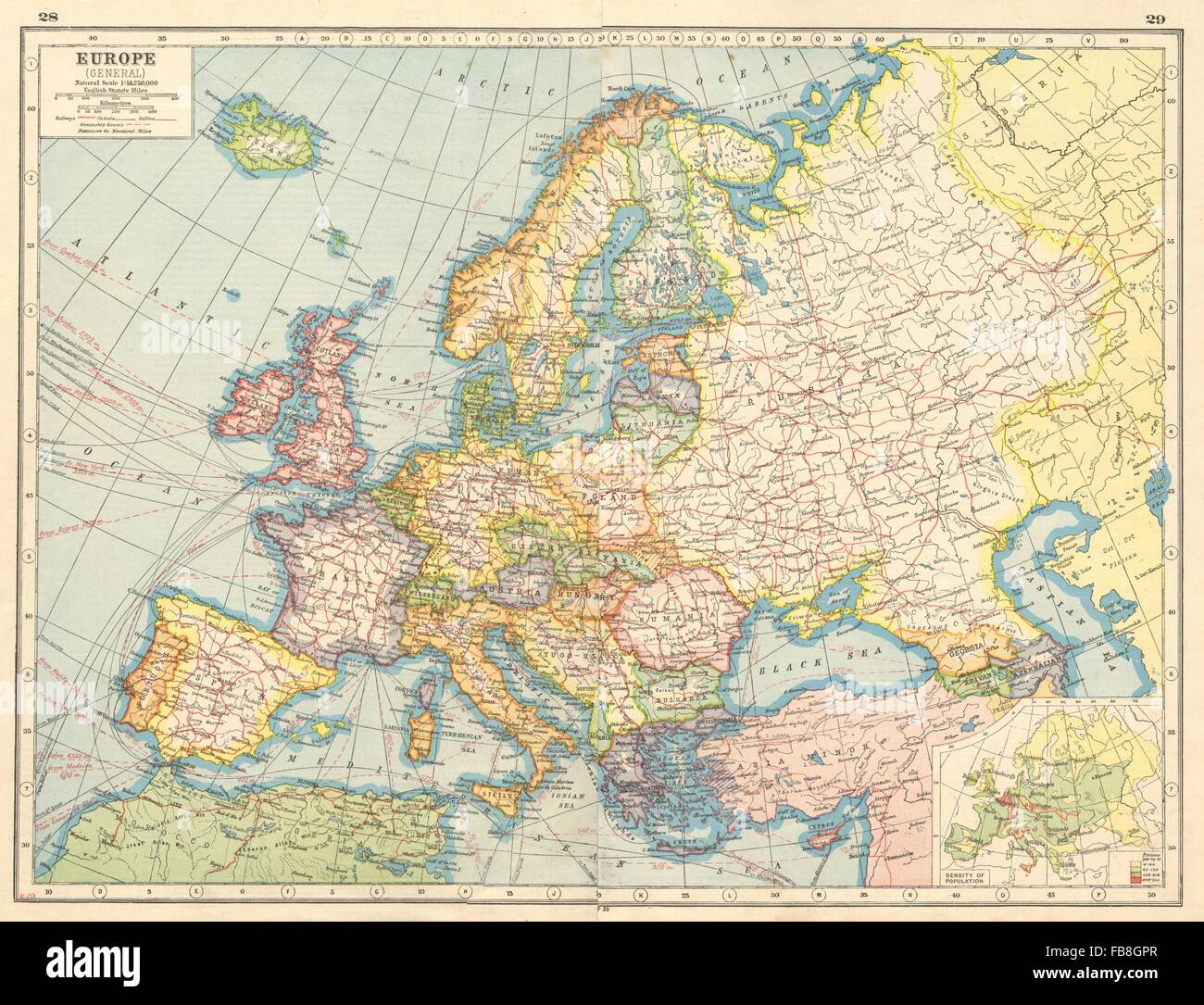 Map Of Europe 1920 Stock Photos Map Of Europe 1920 Stock Images