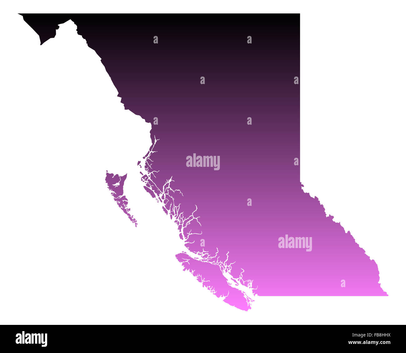 Map Of British Columbia FB8HHX 