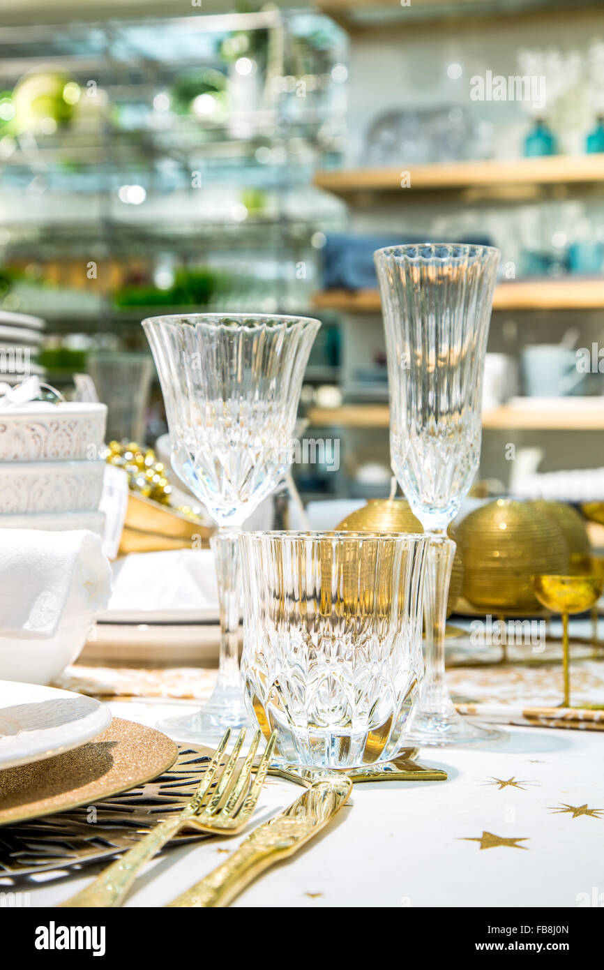 Holiday dinner table Stock Photo - Alamy