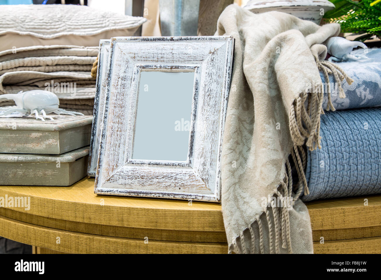 Gray wooden photo frames Stock Photo Alamy