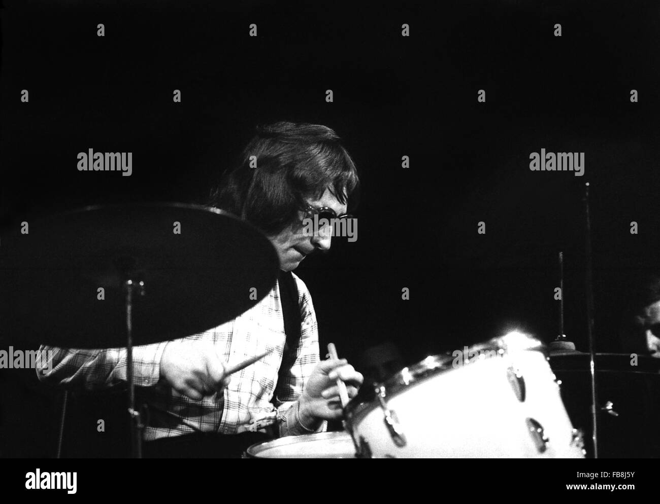 Jacques Thollot -  1970  -  France  -  Jacques Thollot, jazz drums player, concert in 1970   -  Philippe Gras / Le Pictorium Stock Photo