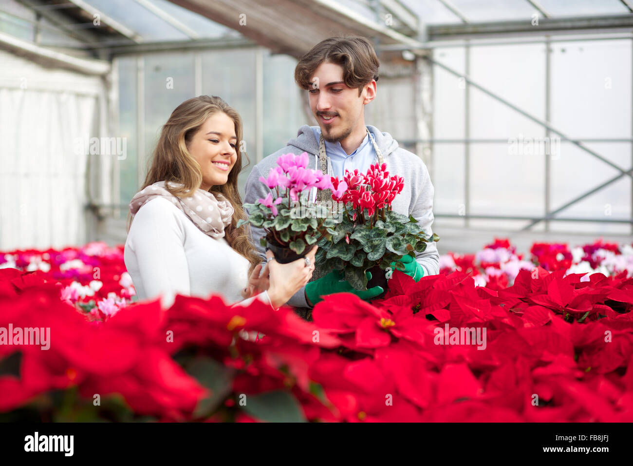 florist in retail Stock Photo Alamy