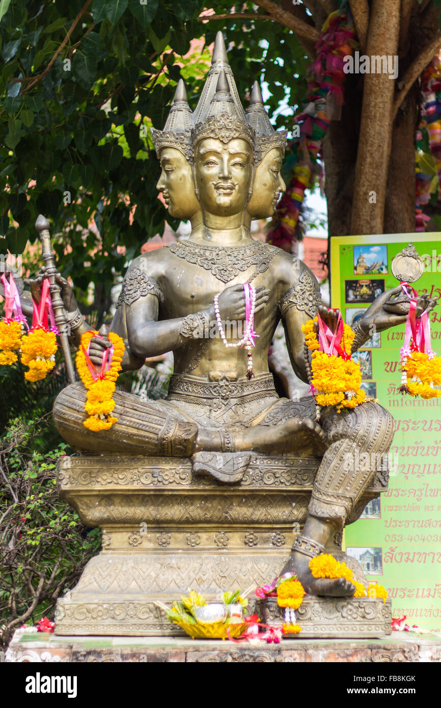Statue of Brahma Stock Photo