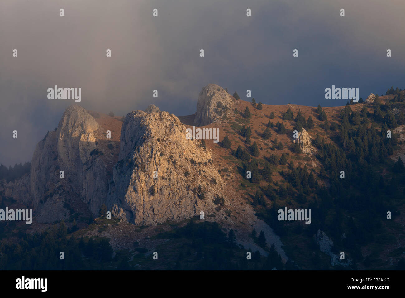 Peaks from the point of view El President in Coll de Pal in Berguedà region, Catalonia. © Joan Gosa Badia Stock Photo