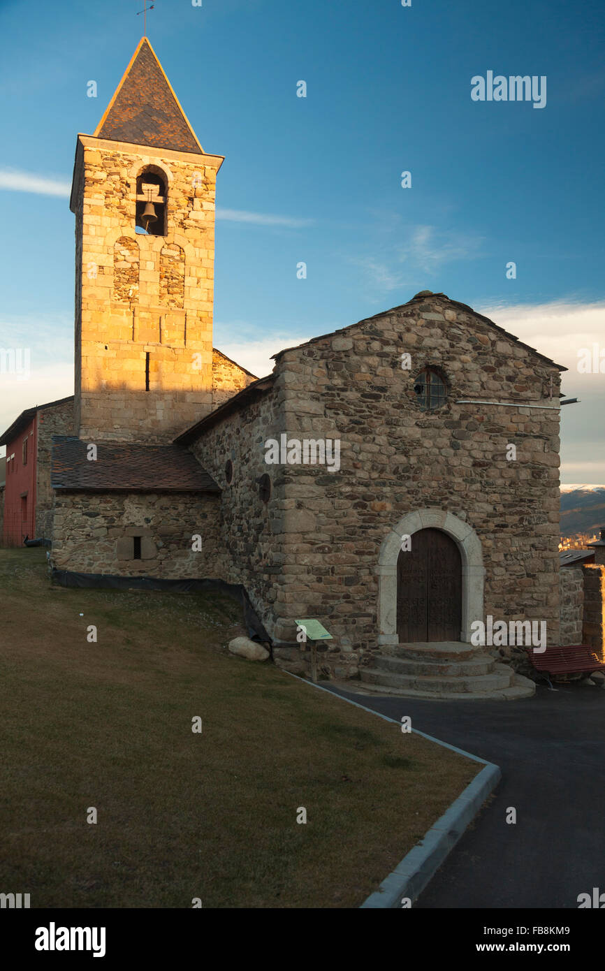 Sant Vicenç de Saneja church, Saneja, Pyrenees Stock Photo