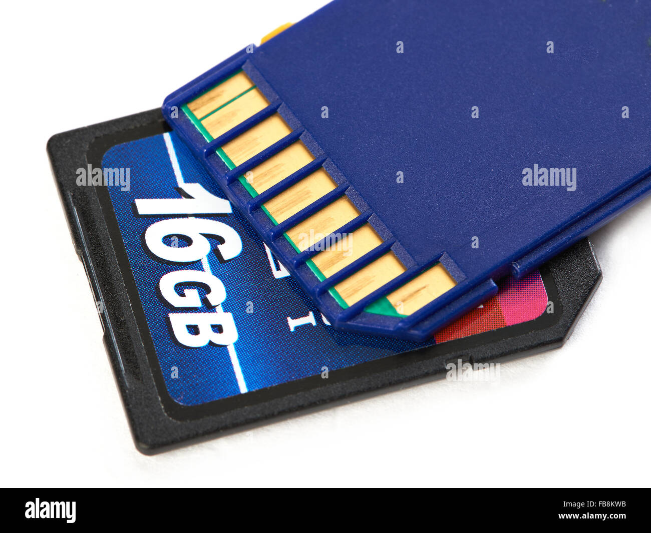 Two flash card SD isolated Stock Photo