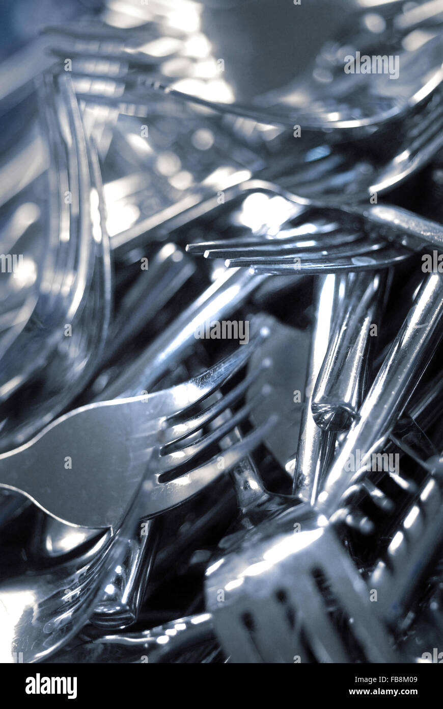 Pile of forks / Eating utensils Stock Photo Alamy