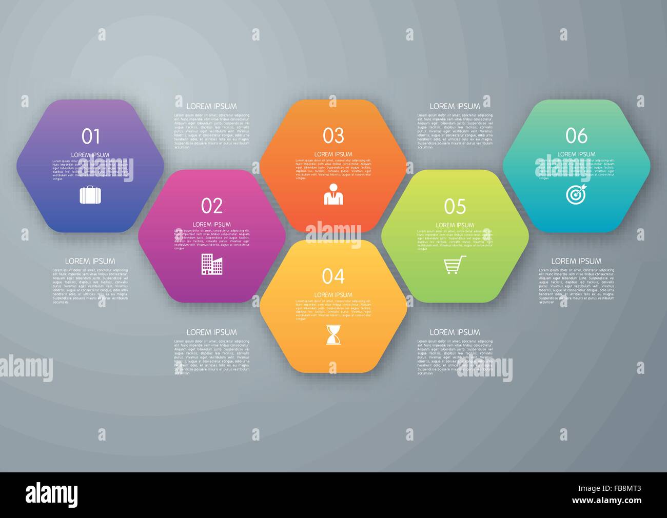 Vector circle hexagon infographic Stock Vector Image & Art Alamy