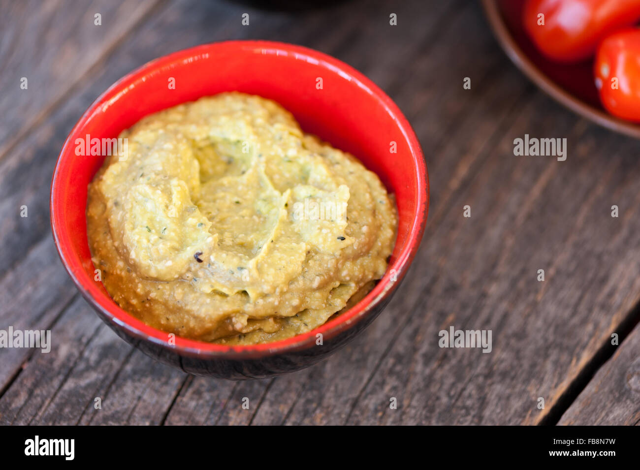 Raw vegan avocado dip with hemp seeds Stock Photo Alamy