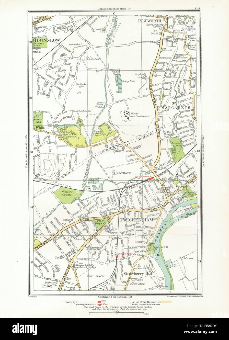 Vintage twickenham map hires stock photography and images Alamy