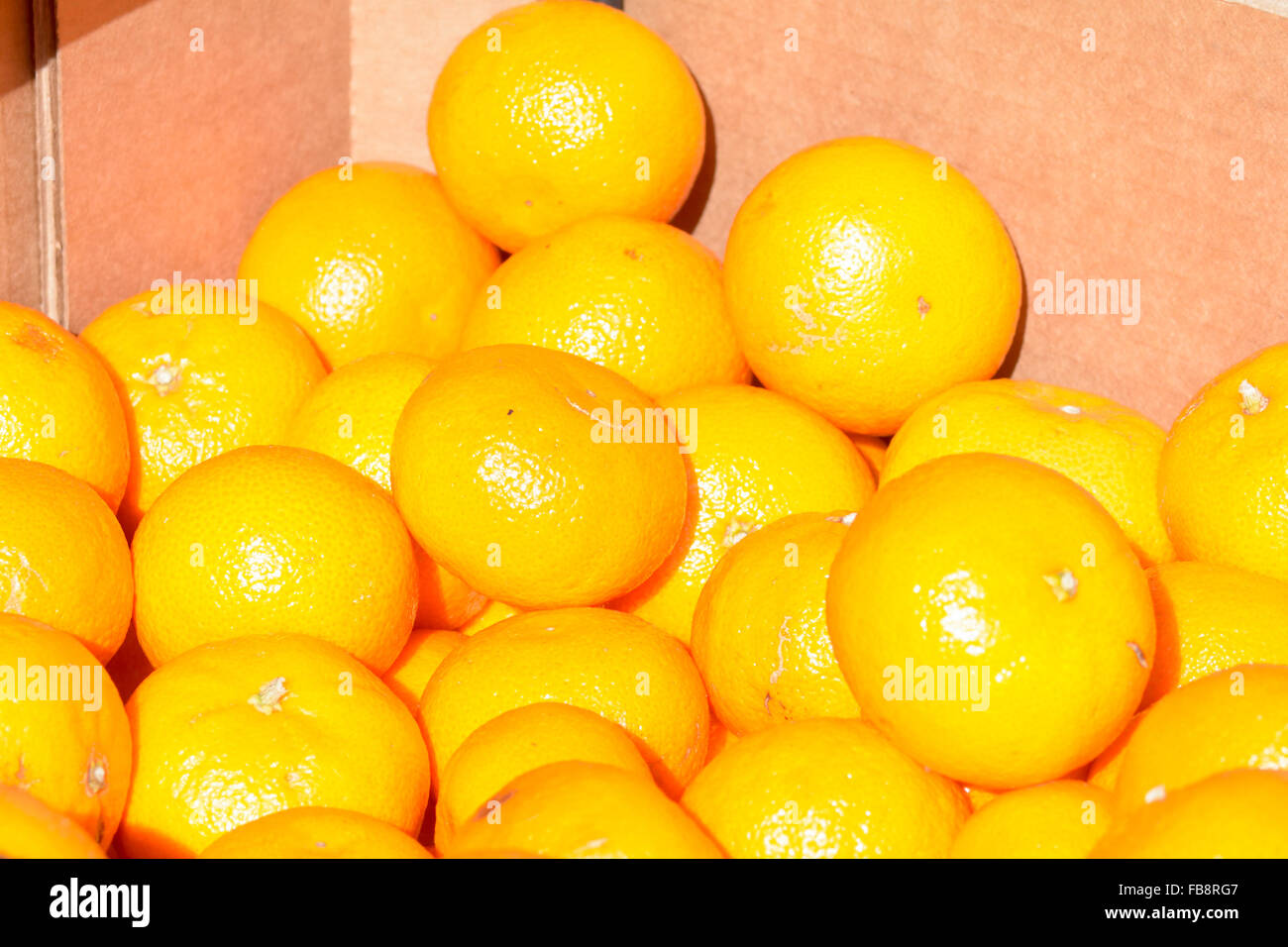 Oranges in cardboard hires stock photography and images Alamy