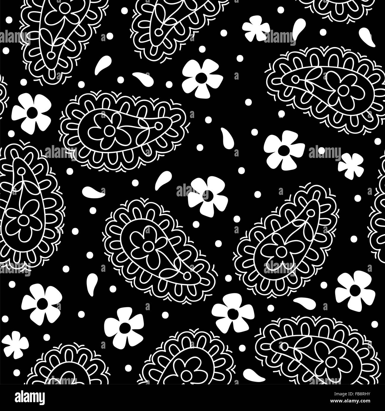 Paisley seamless pattern stock image