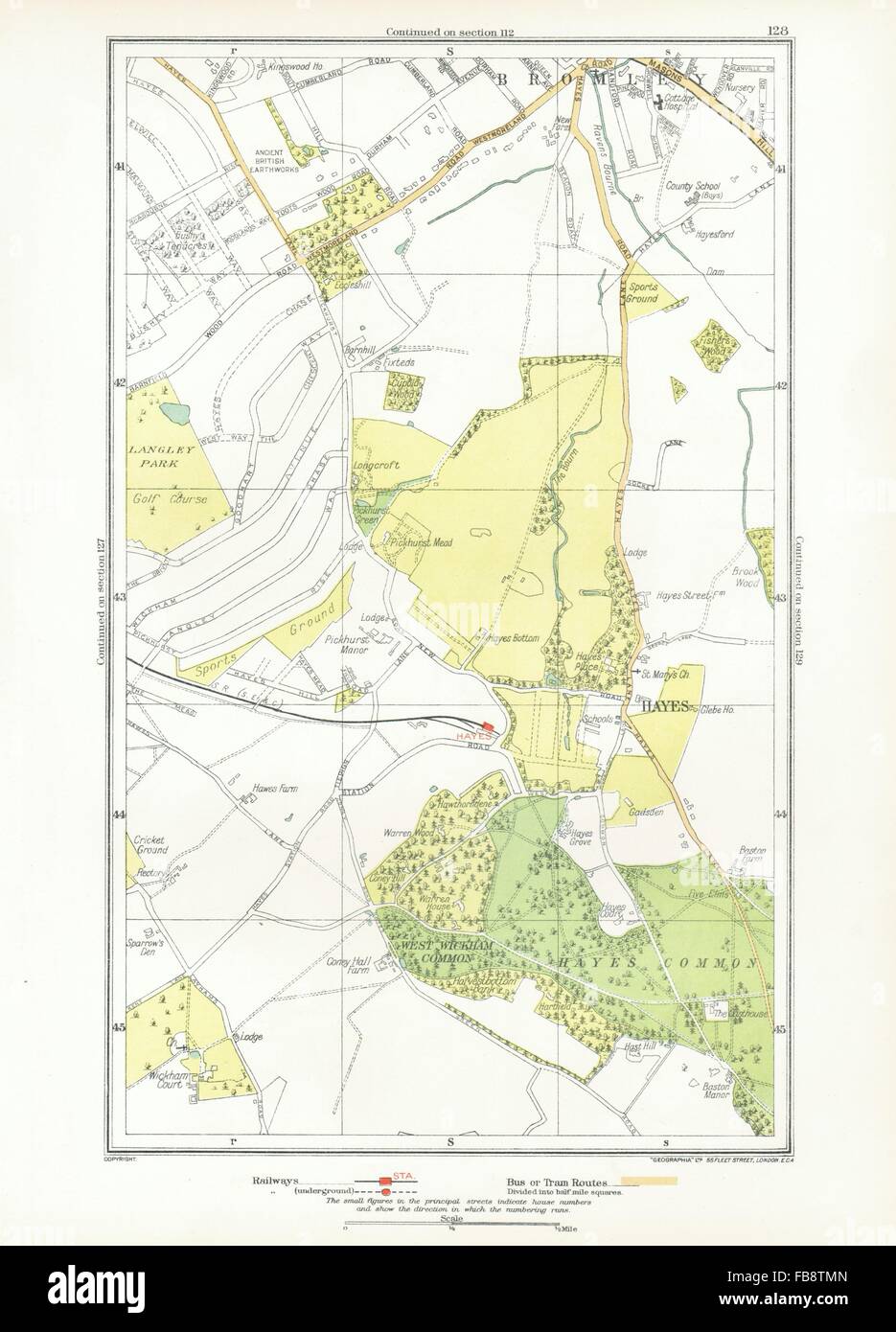 KENT. Bromley, Hayes, Beckenham, West Wickham, Shortlands, Keston, 1933