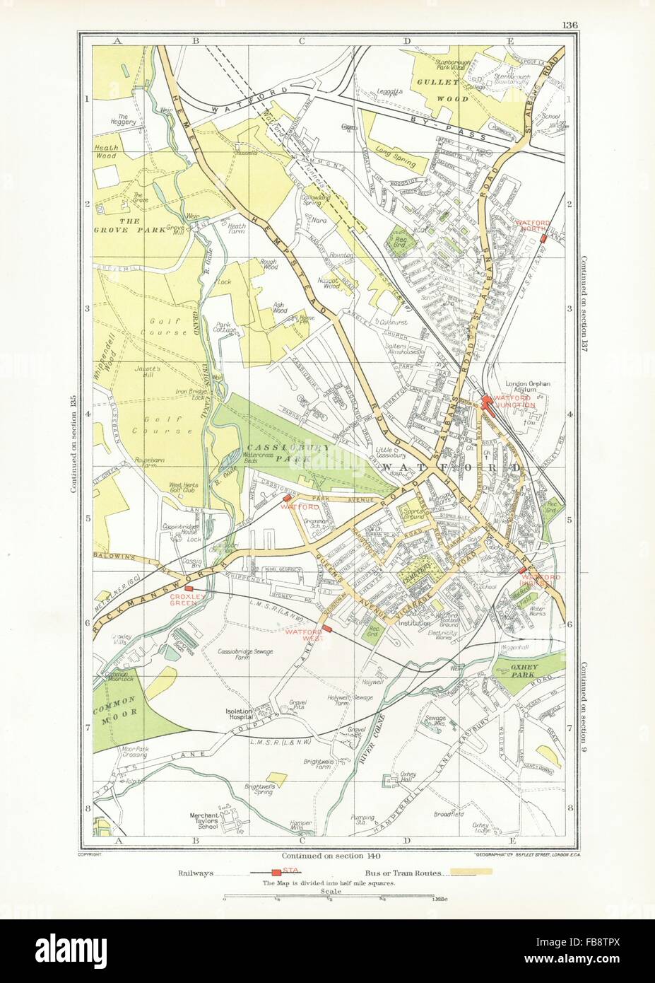 WATFORD.Holywell,Cassiobury,Kingswood,Oxhey,Croxley Green,Garston, 1933