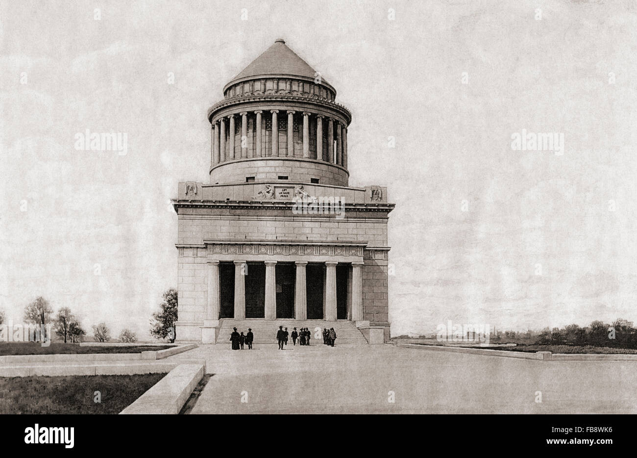 General Ulysses S. Grant's tomb, Manhattan, New York City, United States of America in the 19th century.  General Ulysses S. Grant, 1822–1885. 18th President of the United States. Stock Photo