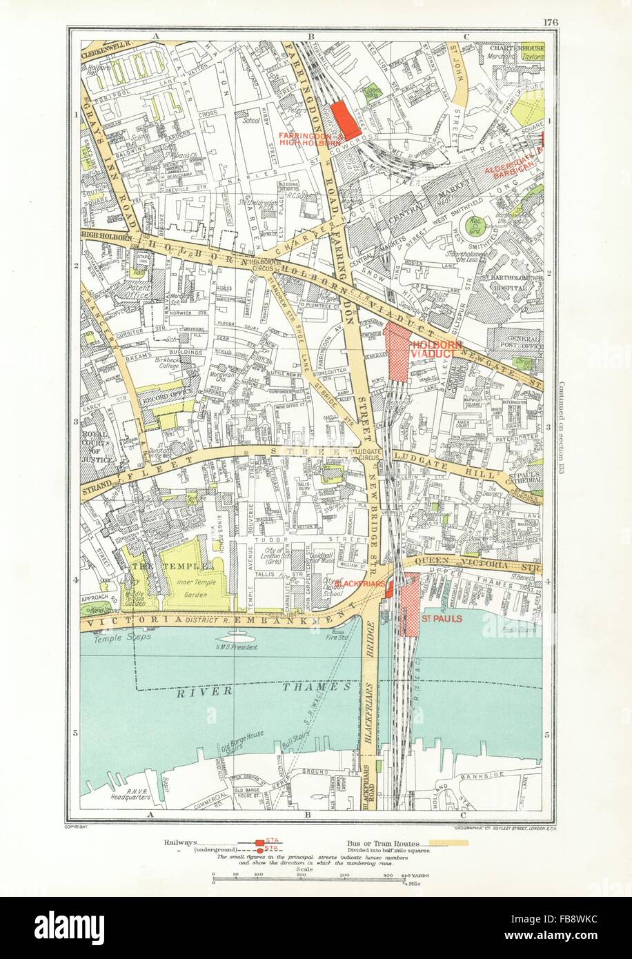 Chancery Lane London Map London. Holborn, Farringdon, Fleet St, Chancery Lane, 1933 Vintage Map  Stock Photo - Alamy