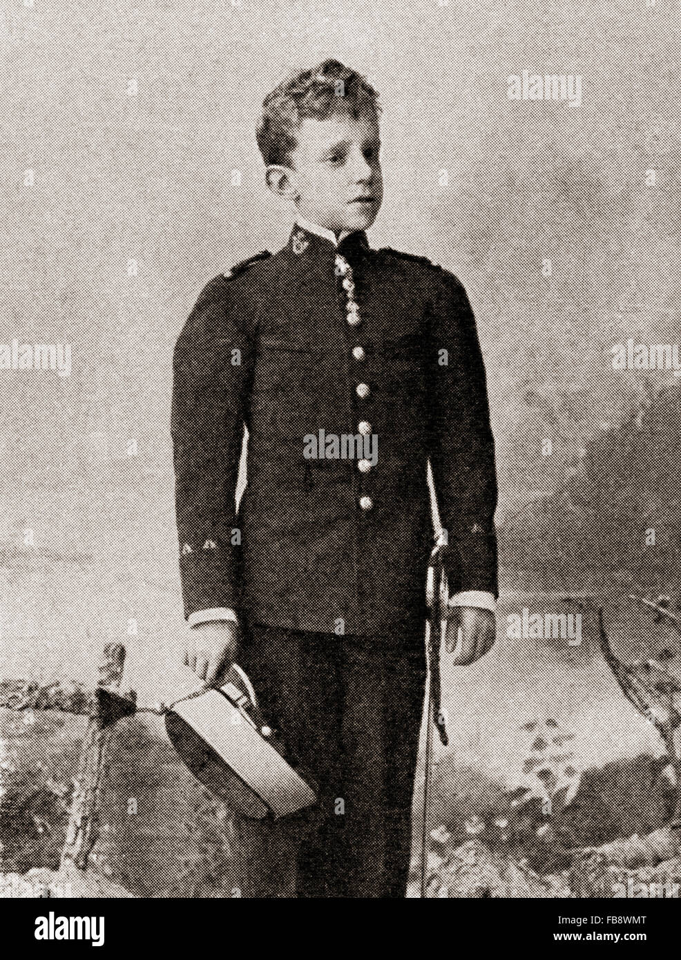 Alfonso XIII, 1886 – 1941.  King of Spain. Seen here as a young boy. Stock Photo