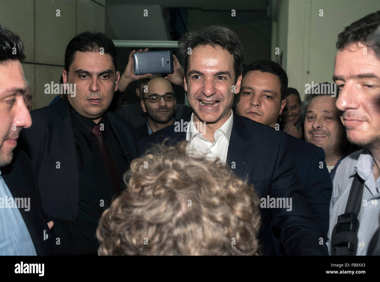 Greek newly elected president of New Democracy party Kyriakos Mitsotakis Stock Photo