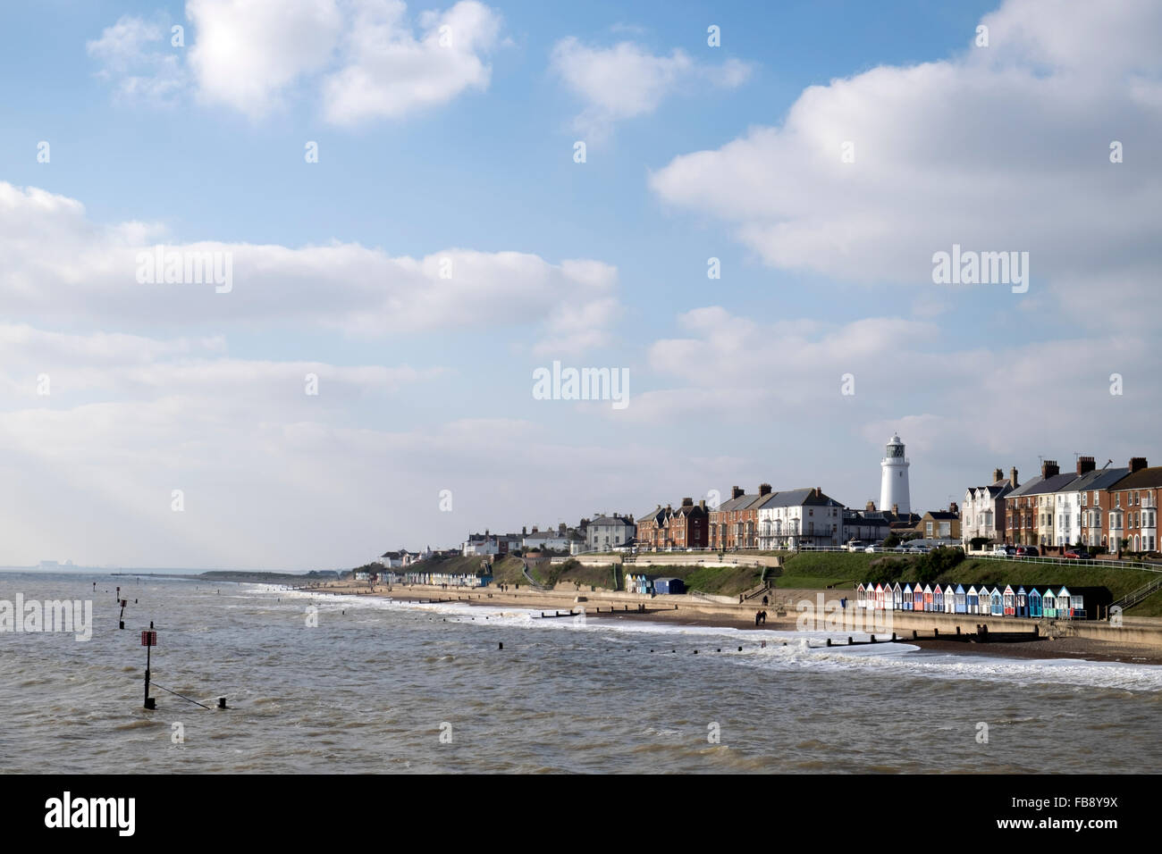 The Seaside Town Of Southwold In Suffolk With The Sizewell B Nuclear ...