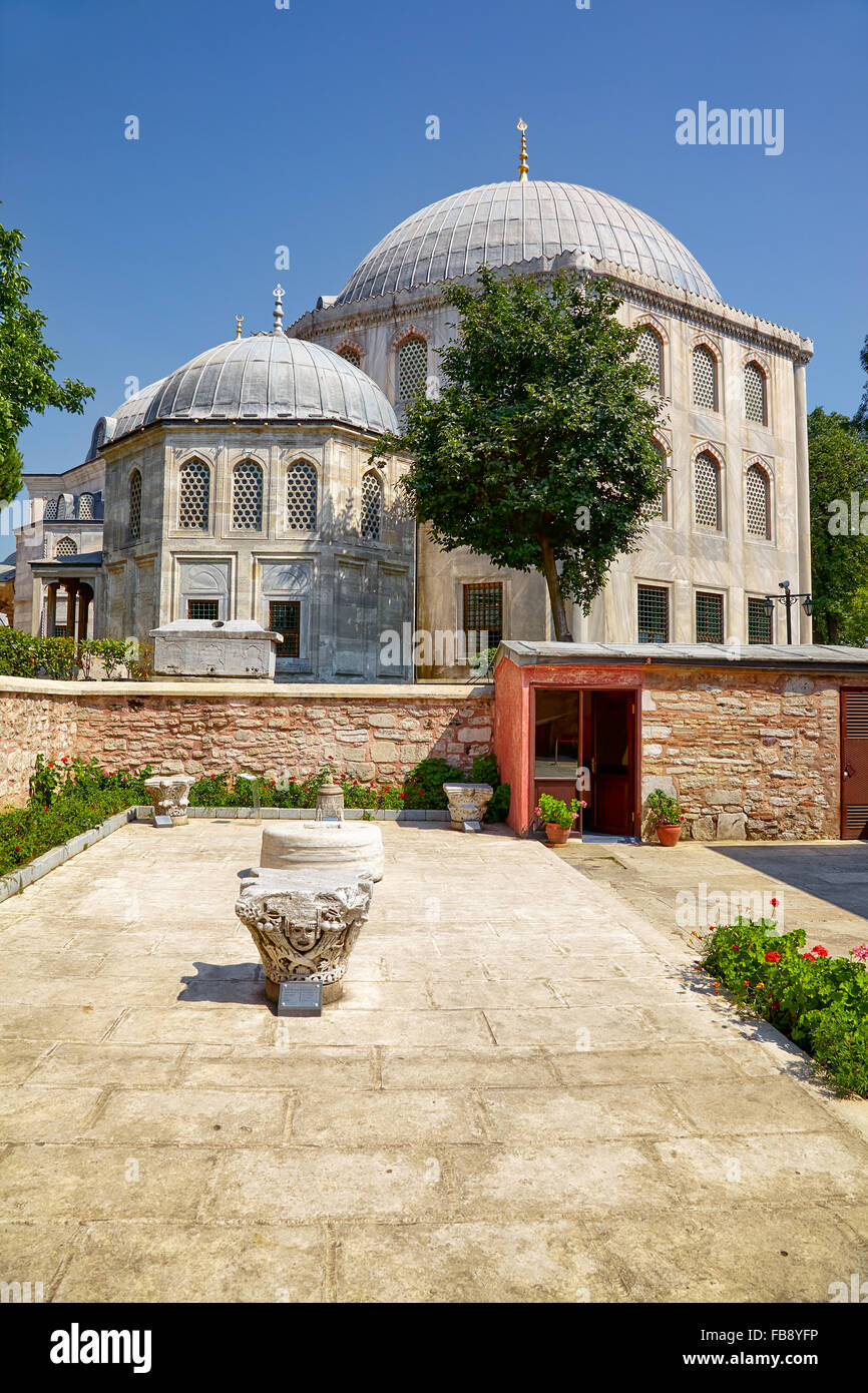 The mausoleum of Murad III (1546-1595), the Sultan of the Ottoman Empire next to Hagia Sofia, Istanbul, Turkey Stock Photo