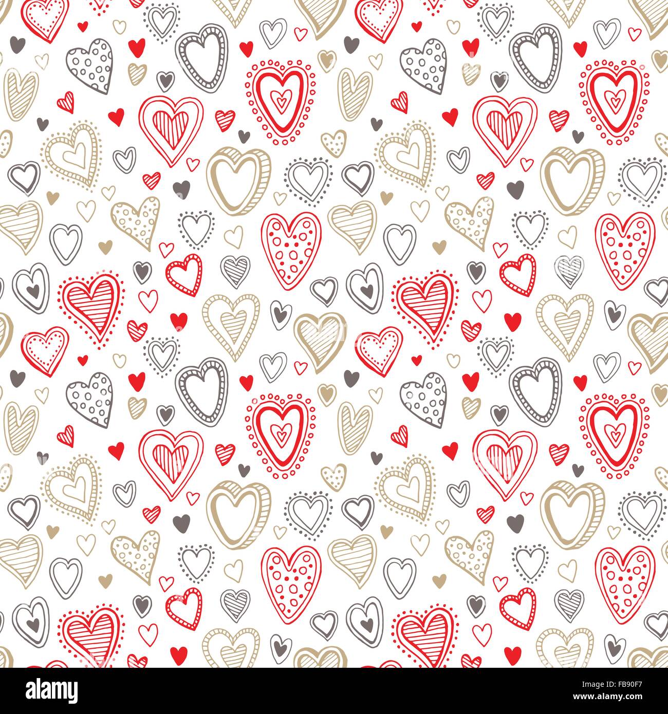 Seamless love red and gold heart background. Vector illustration Stock Vector Image & Art Alamy