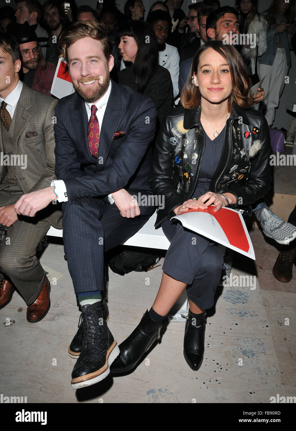 London, UK. Ricky Wilson & Grace Zito at the Oliver Spencer LCM a/w