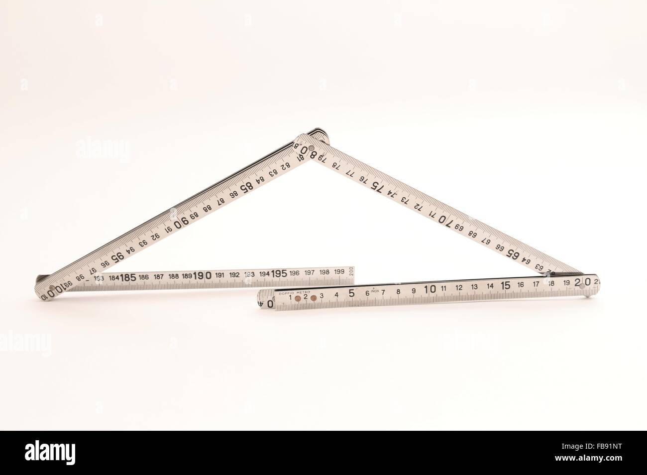 High resolution image of a metal triangle ruler Stock Photo - Alamy