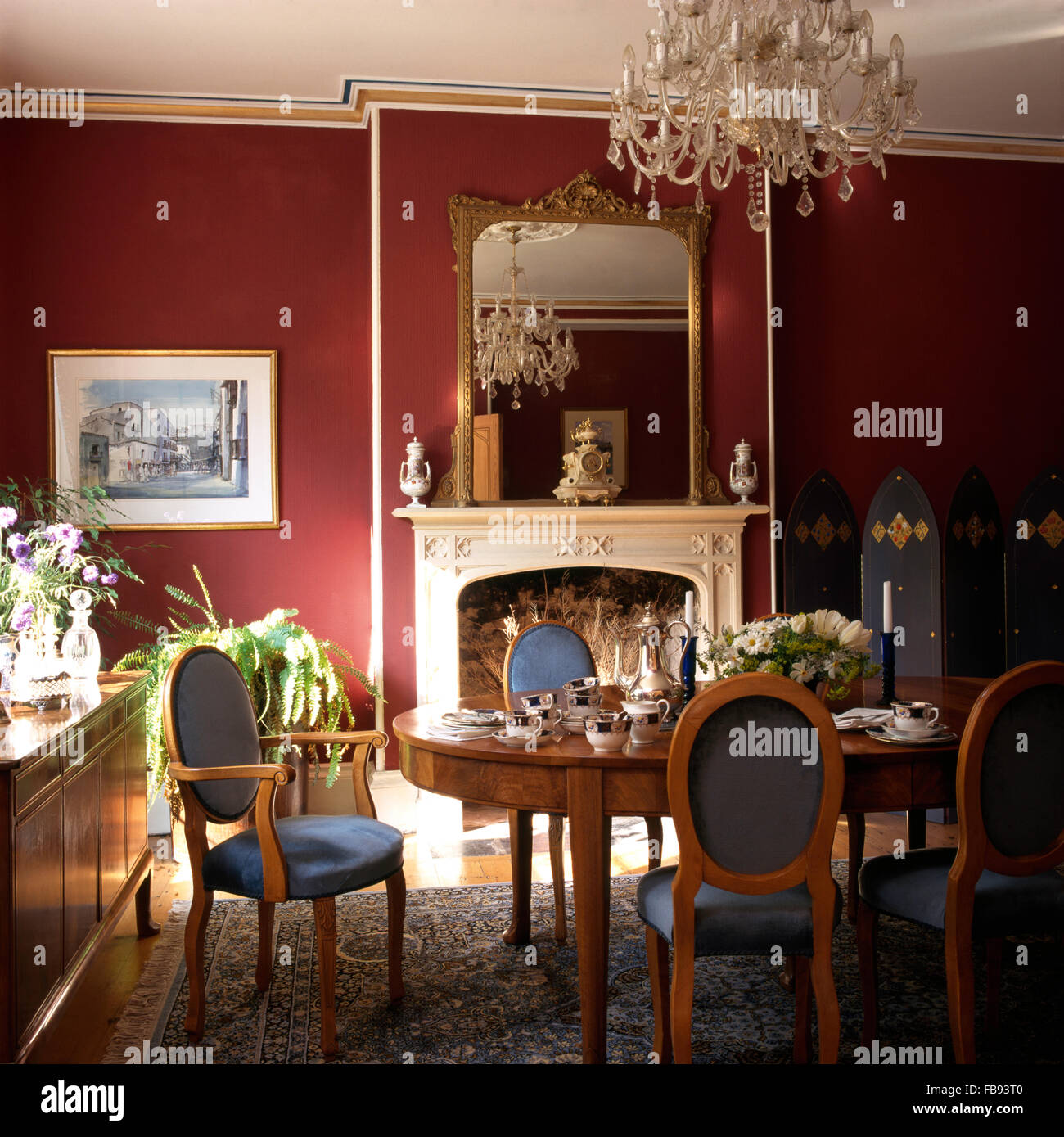 Antique Mirror Above Fireplace In High Resolution Stock Photography and ...