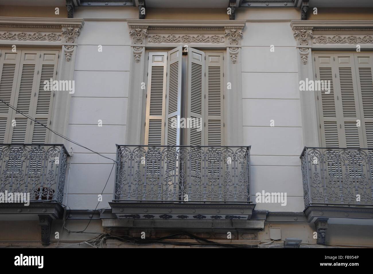 balcony in malaga central Stock Photo