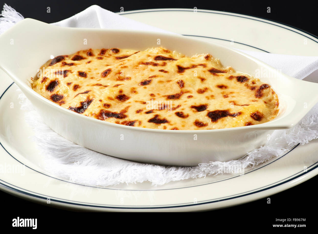 Bowl of traditional Italian lasagna Stock Photo