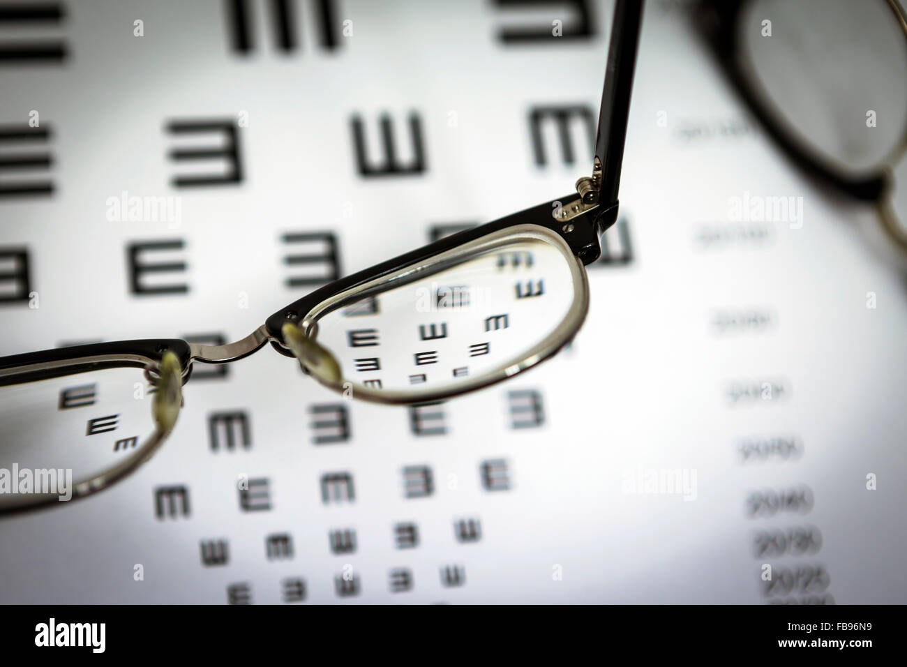 glasses and tables to check the terms of Stock Photo