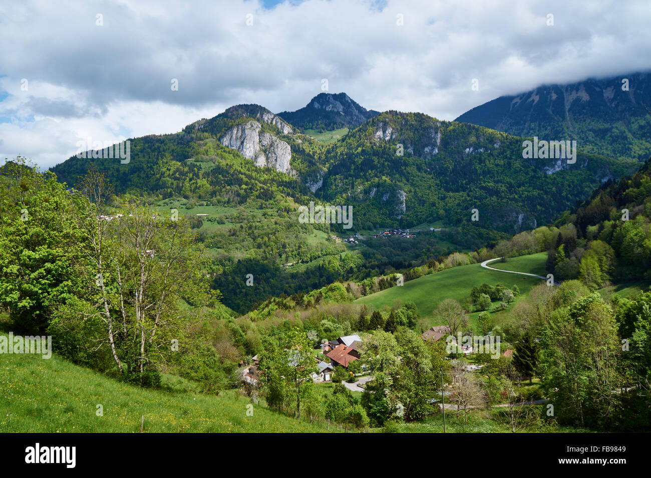 Mountain landscape in the Alps in the French Savoie Stock Photo - Alamy