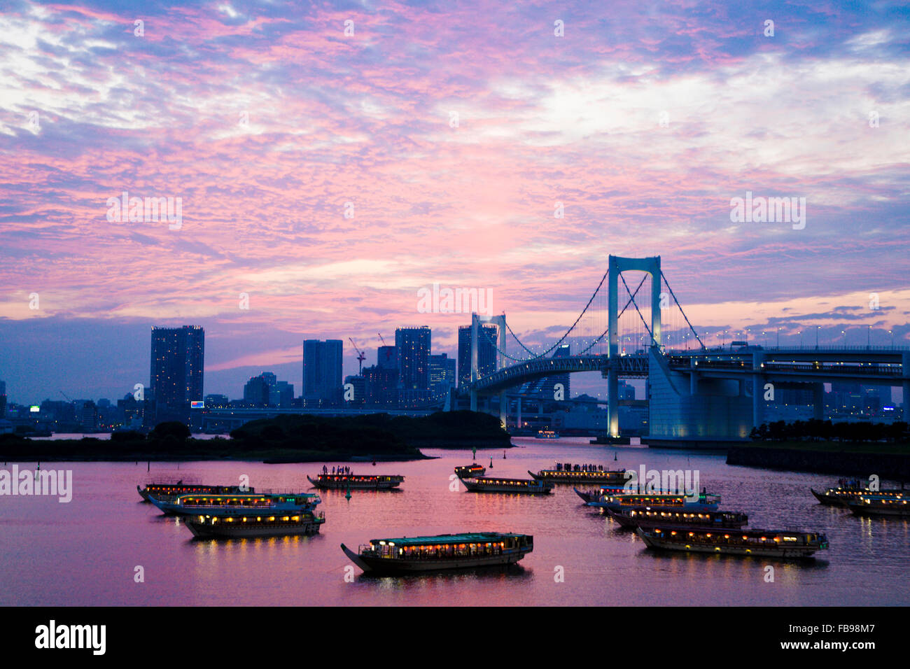 Rainbow bridge illuminated color hi-res stock photography and images ...