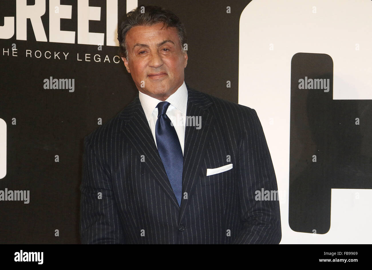 London, UK. 12th January, 2016. Sylvester Stallone attending 'Creed' European Premiere at Empire Cinema, Leicester Square, London, UK. Credit:  Stills Press/Alamy Live News Stock Photo